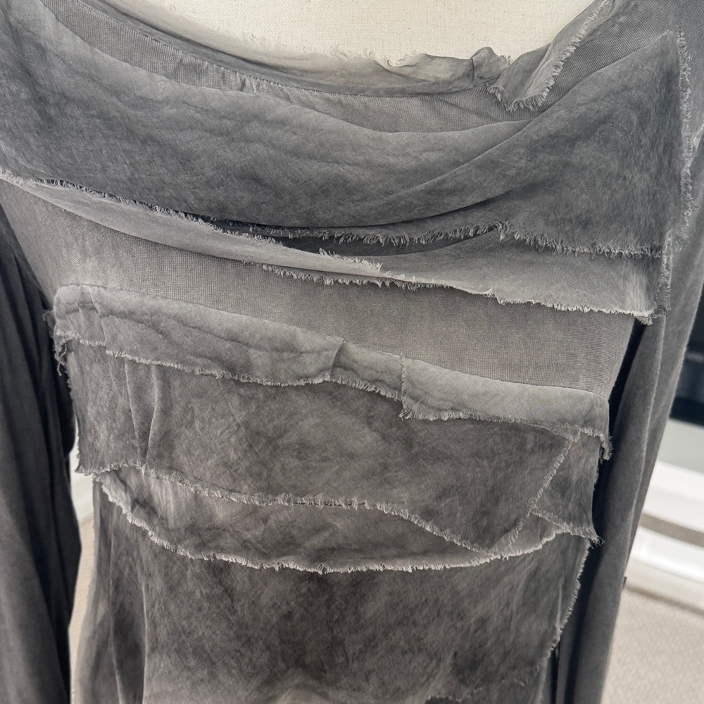 Tempo Paris Charcoal Layered Long Sleeve Dress - Picture 2 of 4